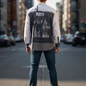 Robert Graham Black and White Graphic Casual Shirt